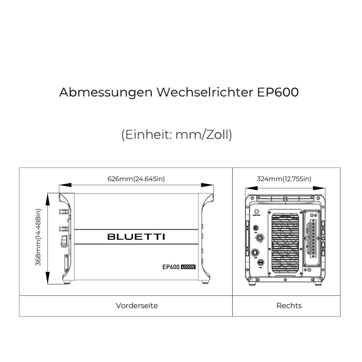 BLUETTI EP600 + SPEICHER B500 bis 79 kWh Solaranlage