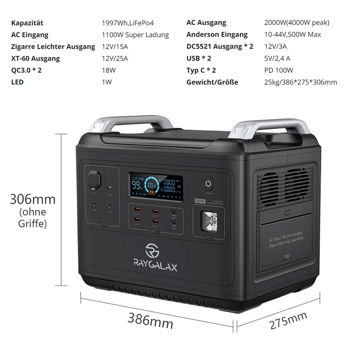 TRAGBARE POWERSTATION 2000W USV